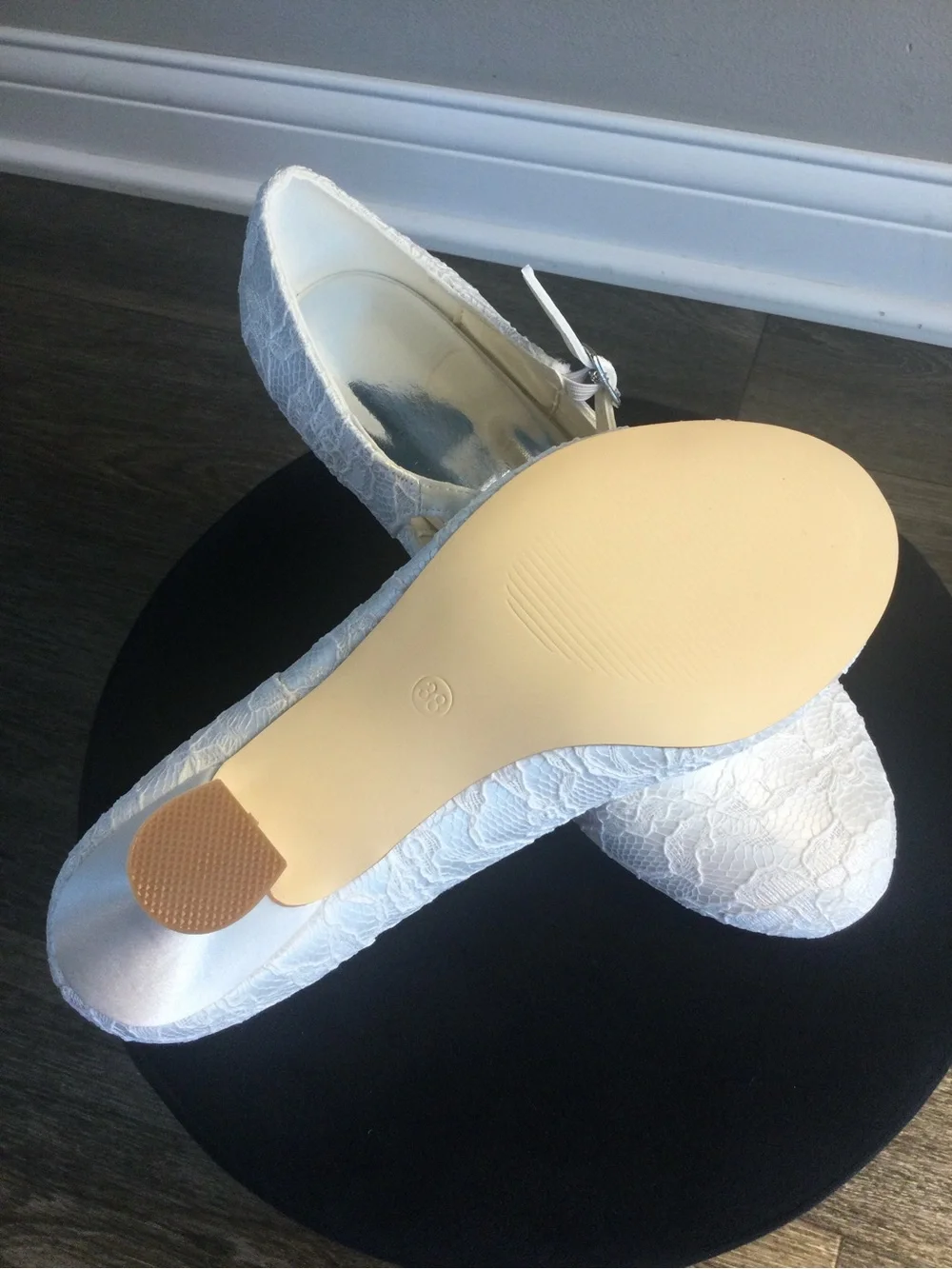 Classic White Lace Mary Jane Heels